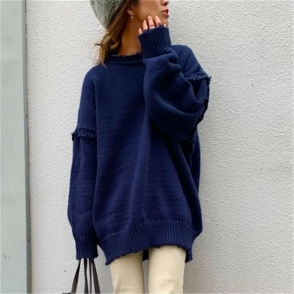 Japan Korean Autumn Two-wear Knitted Cardigan With Raw Edge Personality Simple Fashion Harajuku Women Casual Loose Sweater Top
Japan Korean Autumn Two-wear Knitted Cardigan With Raw Edge Personality Simple Fashion Harajuku Women Casual Loose Sweater Top