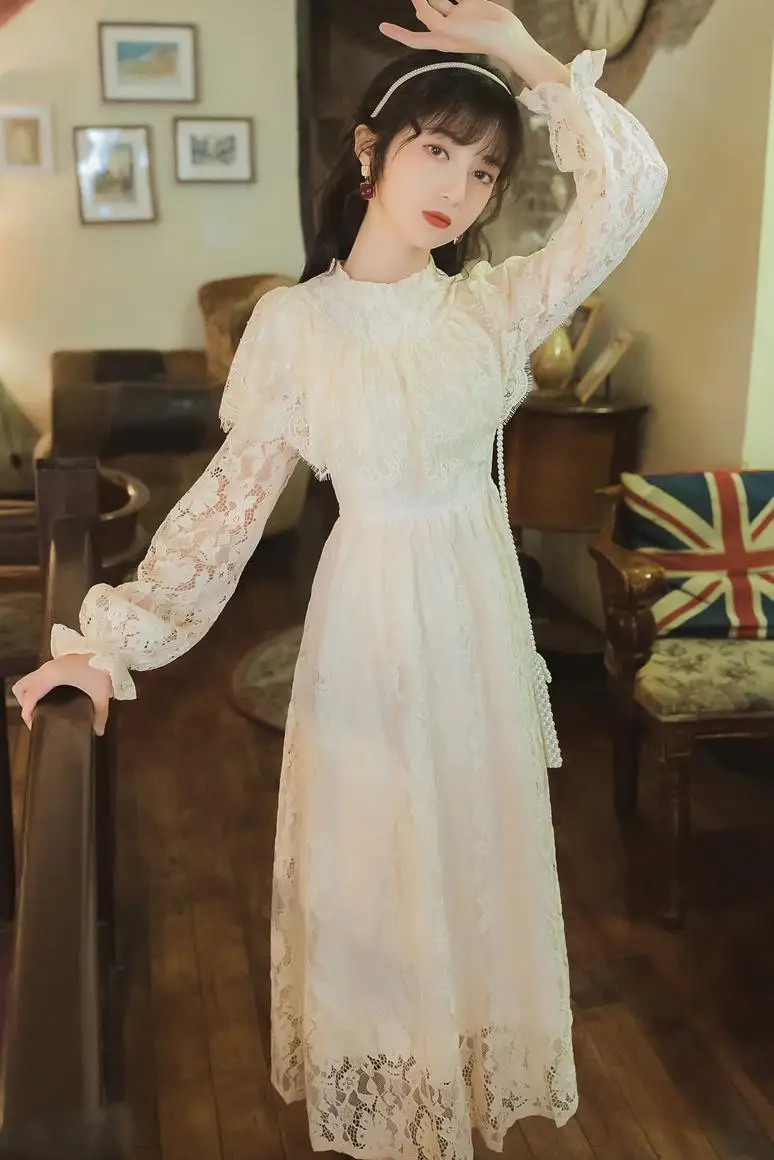 YAMDI long sleeve dress runway lace solid apricot spring summer elegant bohemian long dress women retro 2020 vintage a-line boho
YAMDI long sleeve dress runway lace solid apricot spring summer elegant bohemian long dress women retro 2020 vintage a-line boho