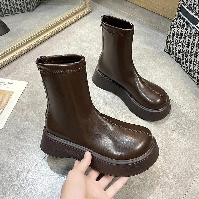 Fashion Women Martens Boots Thick Bottom Winter Warm Ankle Girls Showing Booties PU Simplicity Style Flat Heel Zapatillas Mujer
Fashion Women Martens Boots Thick Bottom Winter Warm Ankle Girls Showing Booties PU Simplicity Style Flat Heel Zapatillas Mujer