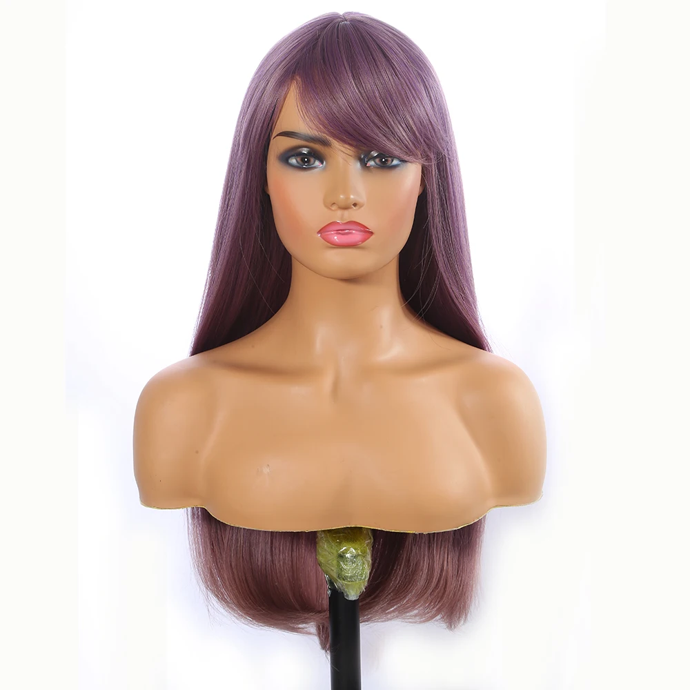 Purple Color Synthetic Hair Wigs Long Straight with Bangs Hair Halloween Cosplay Daily Heat Resistant Fiber Wig For Black Women
Purple Color Synthetic Hair Wigs Long Straight with Bangs Hair Halloween Cosplay Daily Heat Resistant Fiber Wig For Black Women