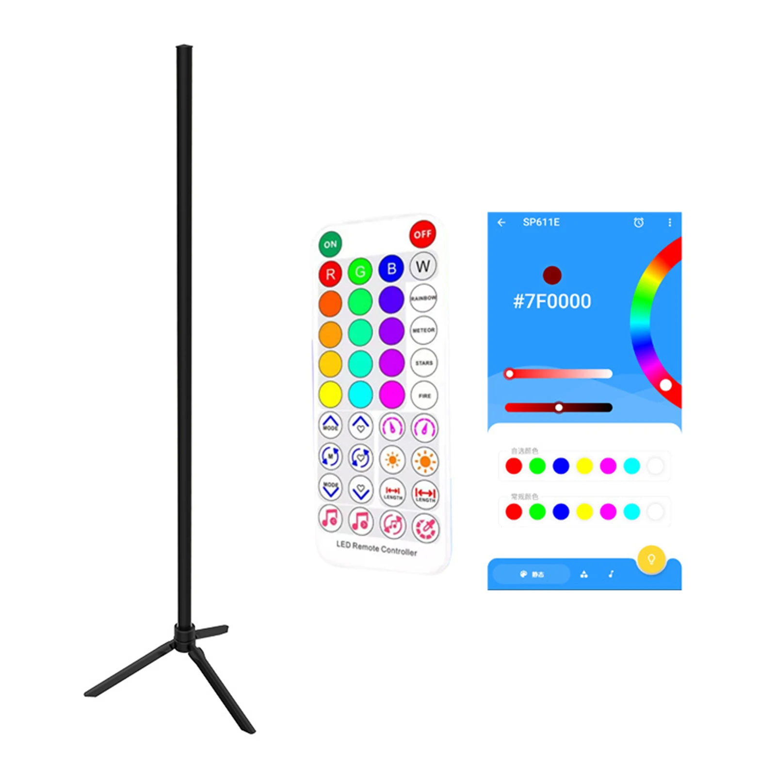 135cm LED Floor Corner Standing Lamp RGB Light Color Changing APP Control for Bedroom Living Room Atmosphere Decor UK Plug
135cm LED Floor Corner Standing Lamp RGB Light Color Changing APP Control for Bedroom Living Room Atmosphere Decor UK Plug