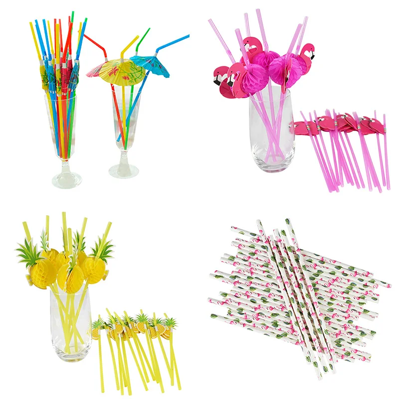 25/50Pcs Hawaii Tropical Umbrella Flamingo Pineapple Mix color Disposable Straws Cocktail Juice Supplies Hawaii Party Decor
25/50Pcs Hawaii Tropical Umbrella Flamingo Pineapple Mix color Disposable Straws Cocktail Juice Supplies Hawaii Party Decor