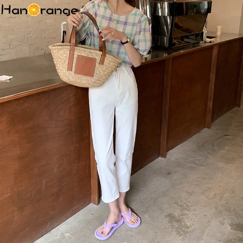 Basic White Jeans Women 2021 Summer High-waist Straight-leg Short Height Denim Trousers Ankle-Length Pants
Basic White Jeans Women 2021 Summer High-waist Straight-leg Short Height Denim Trousers Ankle-Length Pants