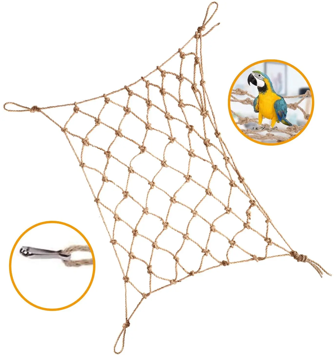 Parrot Bird Rope Hammock Swing Thick Chew Climbing Net Hemp Rope Ladder Toy Play Gym Hanging Net Small Animal Habitat Decor
Parrot Bird Rope Hammock Swing Thick Chew Climbing Net Hemp Rope Ladder Toy Play Gym Hanging Net Small Animal Habitat Decor