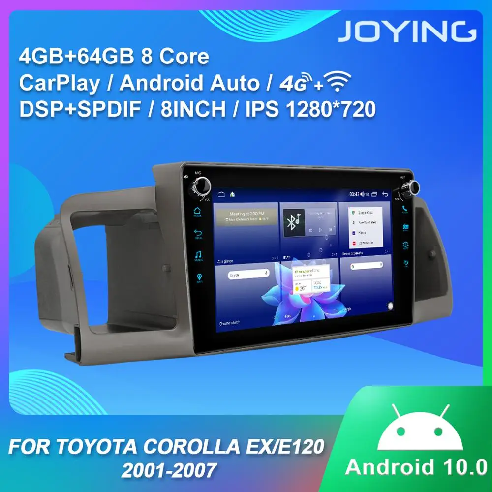 Android 10 0 автомобильный радио головное устройство 8 дюймов IPS 1280*720 Восьмиядерный GPS