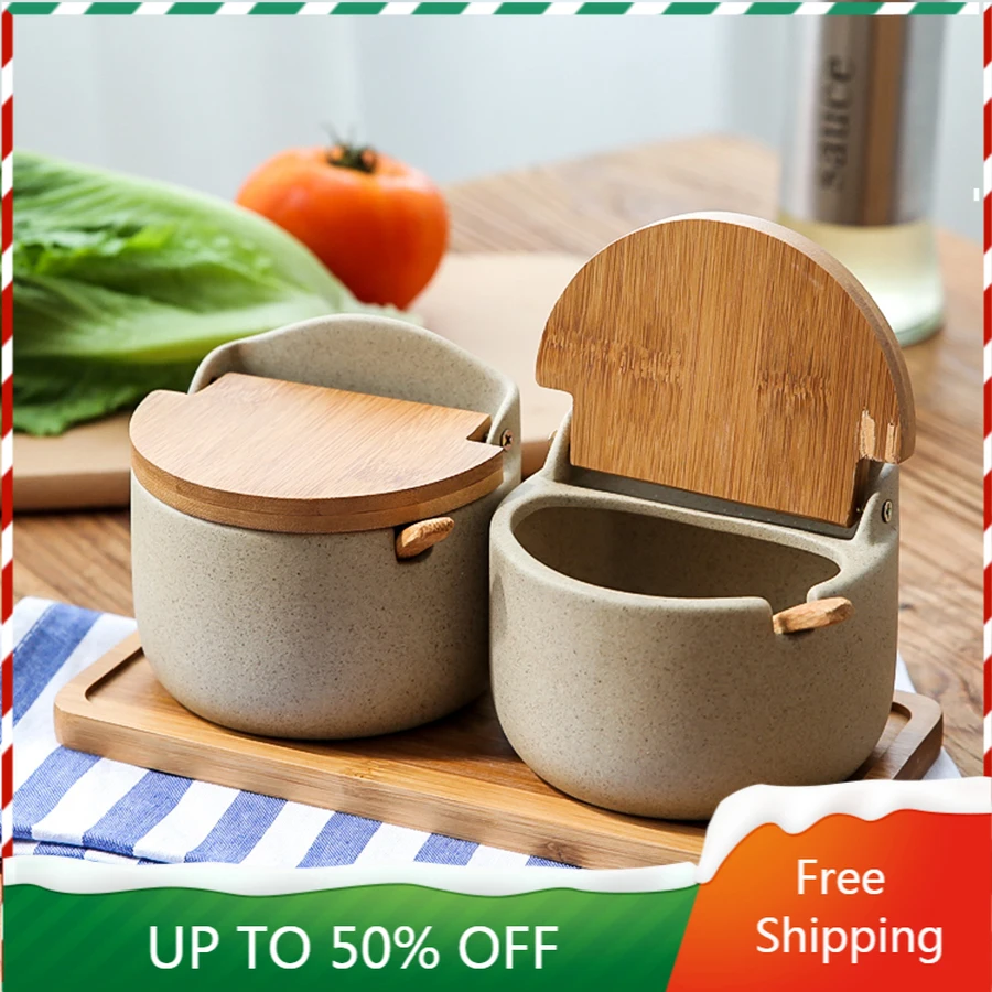 Wooden Lid Ceramic Storage Bottle Set Retro Design Japan Style Salt Organizer Box Sauce Sugar Rangement Cuisine Candy Jar ZZ50SB
Wooden Lid Ceramic Storage Bottle Set Retro Design Japan Style Salt Organizer Box Sauce Sugar Rangement Cuisine Candy Jar ZZ50SB