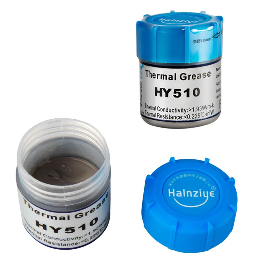 

Gray Thermal Grease HY510 Heatsink Compound Paste For CPU GPU VGA 10g 10PCS Best cooling effect
