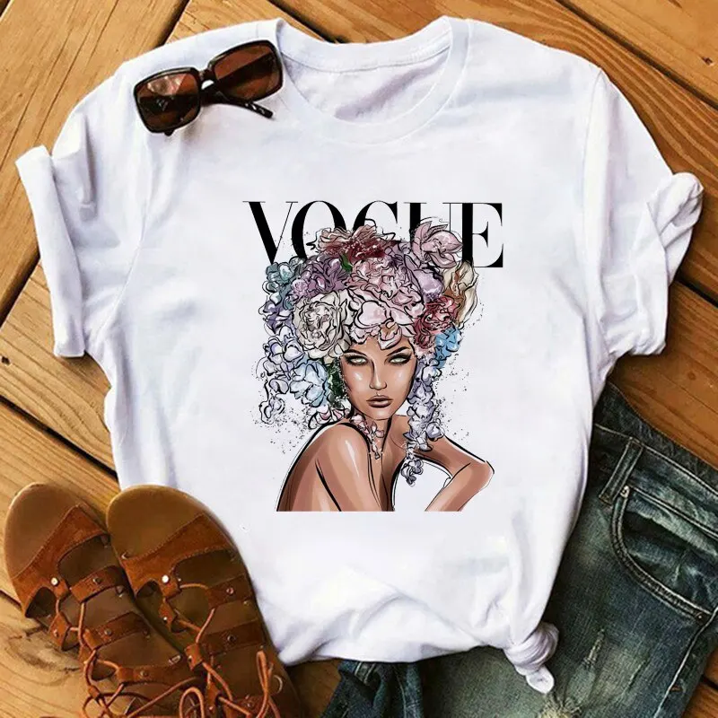 VOGU monogram printed women's T-shirt Harajuku summer 2021 new student chic street fashion white short sleeves aesthetic Tops
VOGU monogram printed women's T-shirt Harajuku summer 2021 new student chic street fashion white short sleeves aesthetic Tops