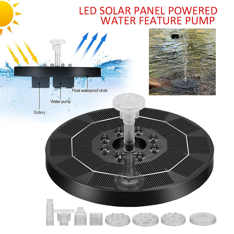 New LED Solar Panel Powered Water Pump Garden Pool Pond Aquarium Fountain Garden Patio Decor Garden Fountain Pump Decoration
New LED Solar Panel Powered Water Pump Garden Pool Pond Aquarium Fountain Garden Patio Decor Garden Fountain Pump Decoration