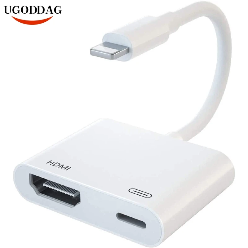 Адаптер Lightning/Digital AV для iPhone/TV HDMI, адаптер для синхронизации экрана с зарядным портом для проектора, Соединительный шнур 
Адаптер Lightning/Digital AV для iPhone/TV HDMI, адаптер для синхронизации экрана с зарядным портом для проектора, Соединительный шнур