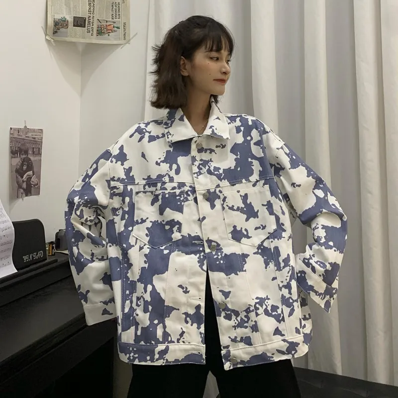 Harajuku Women Tie-dye Denim Coat Spring Autumn 2022 Korean Loose Long Sleeve Jeans Jackets Casual Streetwear Casual Fashion
Harajuku Women Tie-dye Denim Coat Spring Autumn 2022 Korean Loose Long Sleeve Jeans Jackets Casual Streetwear Casual Fashion