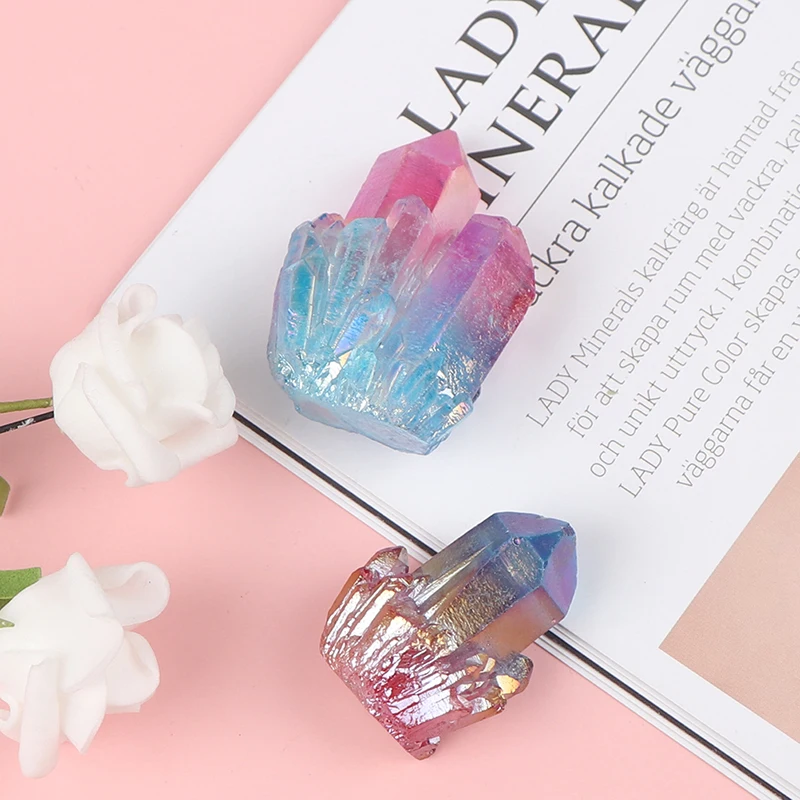 Natural Crystal Quartz Colour Cluster Mineral Specimen Healing Brand New Multi Color Electroplating Stone Home Stone Decor
Natural Crystal Quartz Colour Cluster Mineral Specimen Healing Brand New Multi Color Electroplating Stone Home Stone Decor