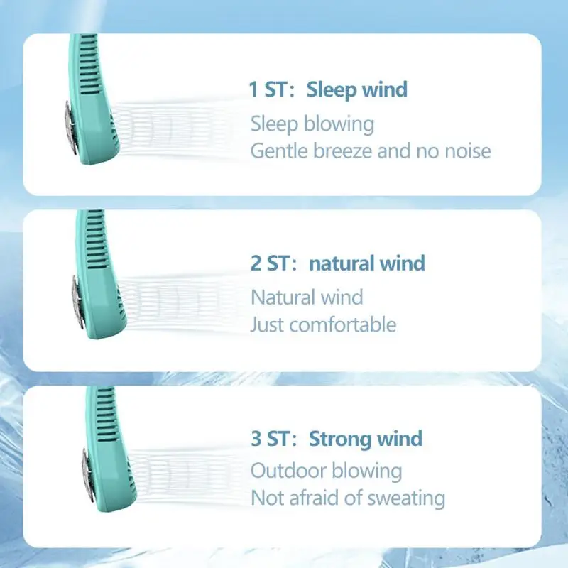 Mini Lazy Hanging Neck Fan Portable Three-speed Wind Bladeless USB Rechargeable Mute Sports Fans For Outdoor Ventilador Cooling
Mini Lazy Hanging Neck Fan Portable Three-speed Wind Bladeless USB Rechargeable Mute Sports Fans For Outdoor Ventilador Cooling