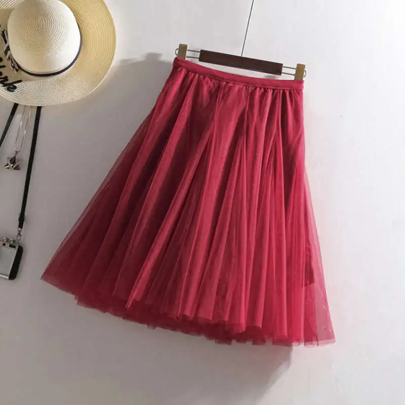 Fashion Mesh Short Pleated Skirt Women Spring Summer High Waist Tutu Tulle Skirt Female Jupe Femme Sweet Dance Mini Skirts C7074
Fashion Mesh Short Pleated Skirt Women Spring Summer High Waist Tutu Tulle Skirt Female Jupe Femme Sweet Dance Mini Skirts C7074