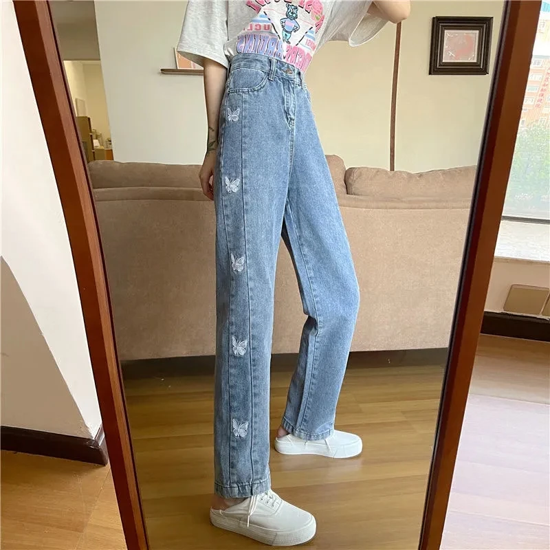 Woman Jeans High Waist Clothes ан Wide Leg Denim Clothing Blue Streetwear Vintage Harajuku Straight Pants jogger embroidery
Woman Jeans High Waist Clothes ан Wide Leg Denim Clothing Blue Streetwear Vintage Harajuku Straight Pants jogger embroidery