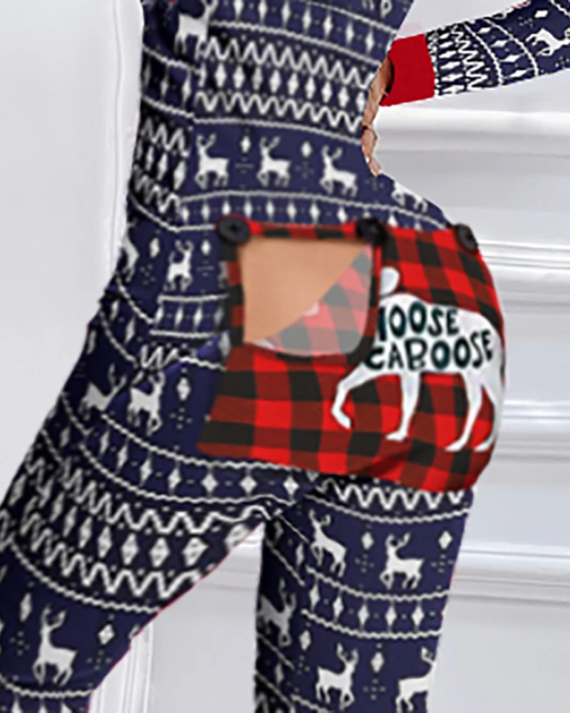 New Deer Print Plaid Functional Buttoned Flap Adults Pajamas Long Sleeves Women Pantalon Female Sexy Nightwear Leotard Bodysuit
New Deer Print Plaid Functional Buttoned Flap Adults Pajamas Long Sleeves Women Pantalon Female Sexy Nightwear Leotard Bodysuit
