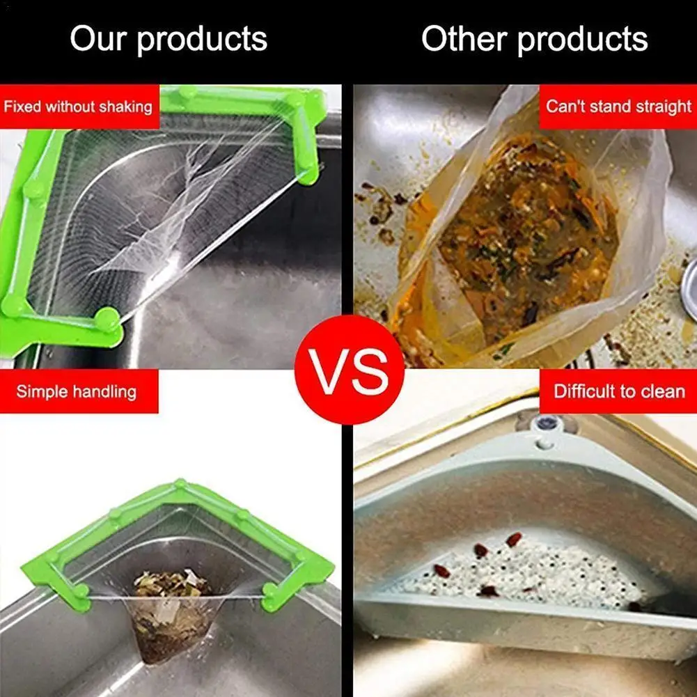 Triangle Drainage Rack Kitchen Tools Multifunctional Hanging Basket Sink Net Anti-blocking Leftovers Funnel Drain Filter Ki T7A6
Triangle Drainage Rack Kitchen Tools Multifunctional Hanging Basket Sink Net Anti-blocking Leftovers Funnel Drain Filter Ki T7A6