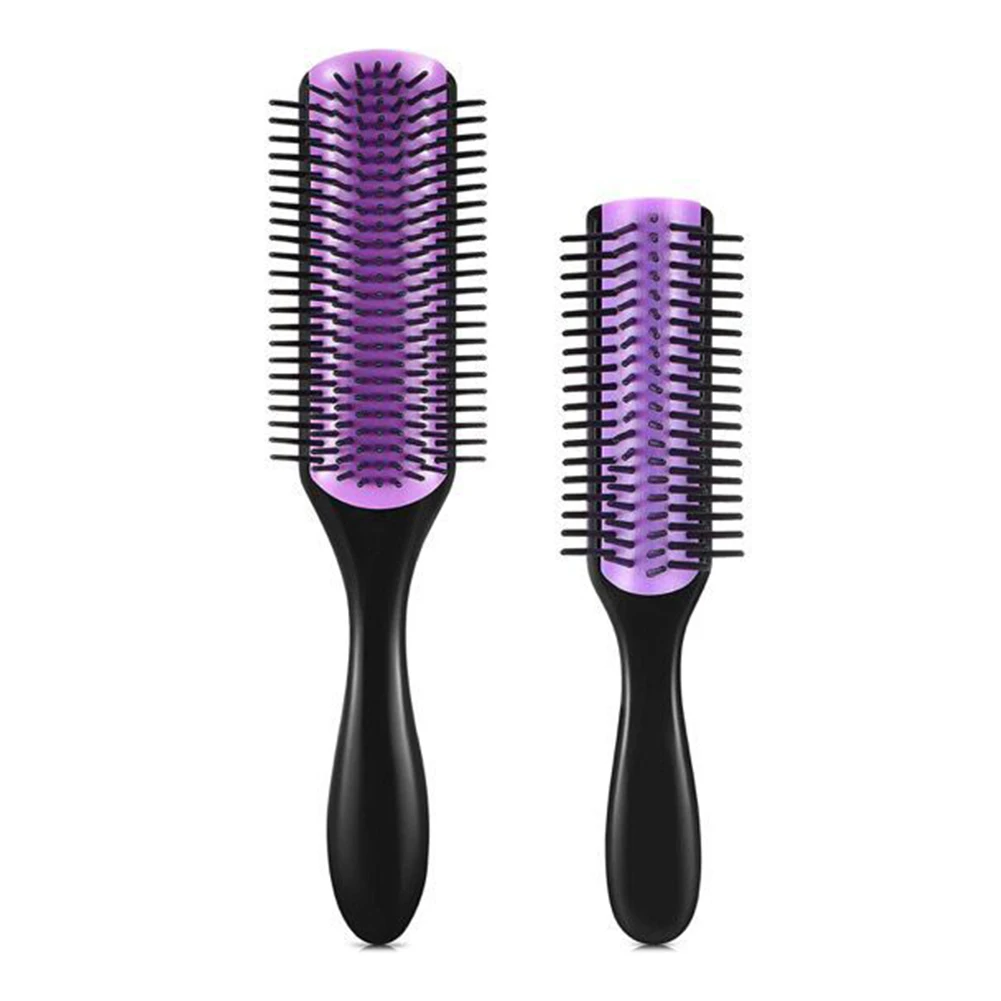 Salon Hair Comb 9 Rows Detangling Hair Brush Tail Comb Styling Hairbrush Straight Curly Wet Hair Scalp Massage Brush Women
Salon Hair Comb 9 Rows Detangling Hair Brush Tail Comb Styling Hairbrush Straight Curly Wet Hair Scalp Massage Brush Women