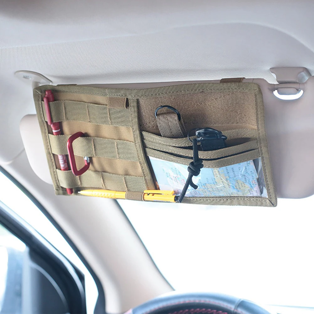 Tactical MOLLE Vehicle Visor Panel EDC Tool Pouch CD Storage Bag Truck Car Sun Visor Organizer Auto Gear Accessories Holder
Tactical MOLLE Vehicle Visor Panel EDC Tool Pouch CD Storage Bag Truck Car Sun Visor Organizer Auto Gear Accessories Holder
