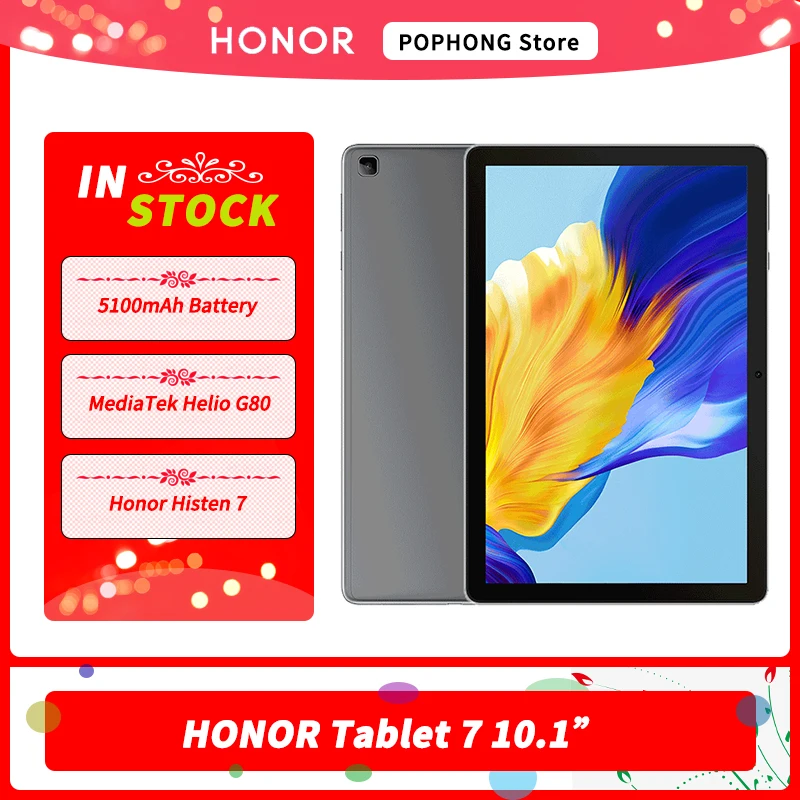 HONOR Tablet PC 7 10.1 Inch MediaTek Helio G80 Octa Core 4GB RAM 64GB ROM Android 10 5100mAh HONOR PAD 7
HONOR Tablet PC 7 10.1 Inch MediaTek Helio G80 Octa Core 4GB RAM 64GB ROM Android 10 5100mAh HONOR PAD 7
