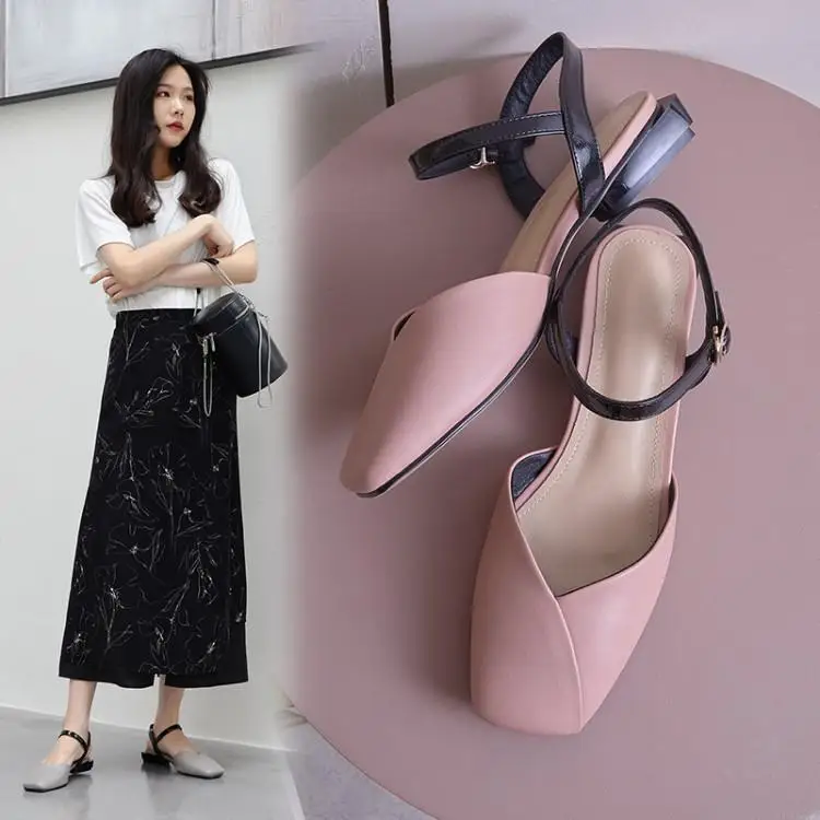 Comfort Shoes for Women Large Size Square Toe Female Sandal 2021 Summer Clear Heels All-Match Big Girls Beige Flat Closed New
Comfort Shoes for Women Large Size Square Toe Female Sandal 2021 Summer Clear Heels All-Match Big Girls Beige Flat Closed New
