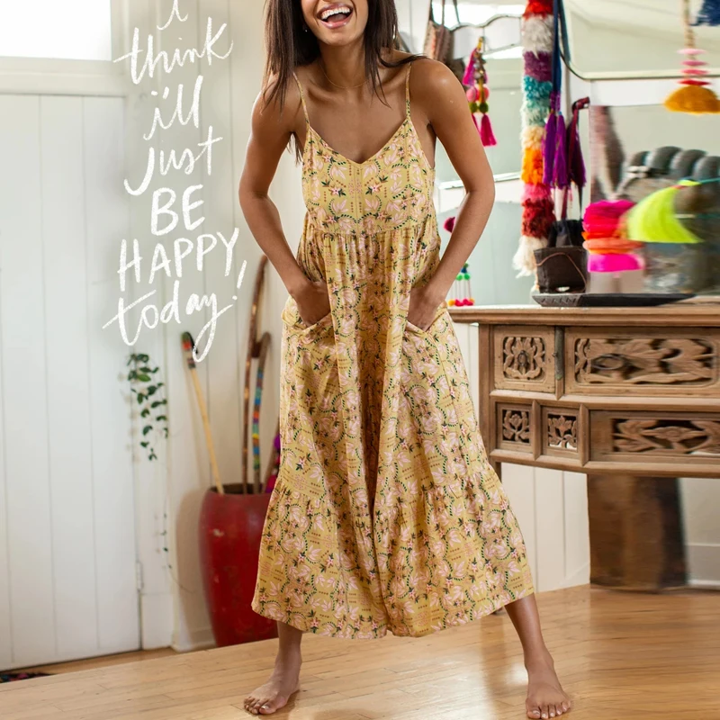 Summer Fashion Women Sexy Sleeveless Jumpsuit Vintage Floral Print Spaghetti Strap Romper Ladies Casual Wide Leg Pants Outfits
Summer Fashion Women Sexy Sleeveless Jumpsuit Vintage Floral Print Spaghetti Strap Romper Ladies Casual Wide Leg Pants Outfits