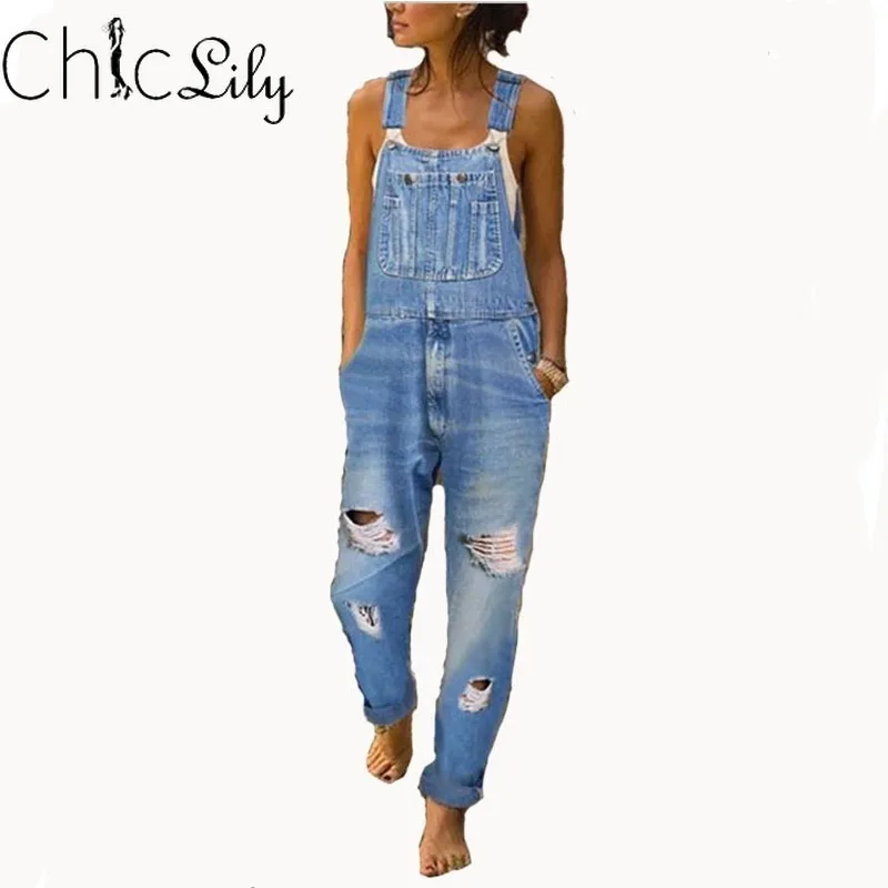 Chiclily Women Denim Jumpsuits Ripped Slim Overalls Mid Waist Full Length Vintage Jeans
Chiclily Women Denim Jumpsuits Ripped Slim Overalls Mid Waist Full Length Vintage Jeans