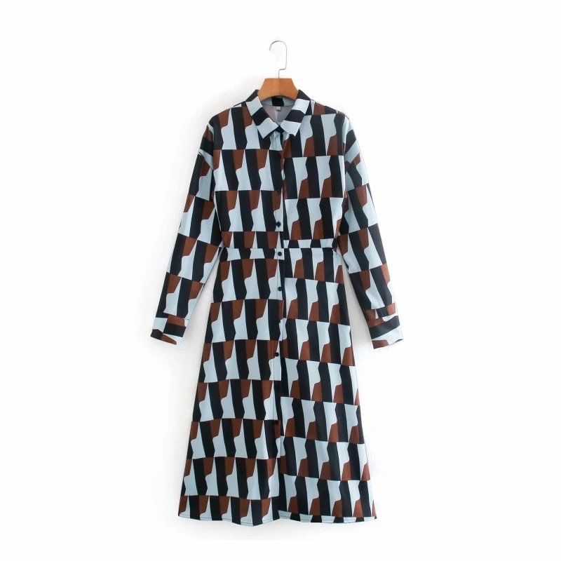 Women Digital Printing Turndown Collar Lace Up Bow Midi Shirt Dress Female Long Sleeve Clothes Casual Lady Vestido D6872
Women Digital Printing Turndown Collar Lace Up Bow Midi Shirt Dress Female Long Sleeve Clothes Casual Lady Vestido D6872