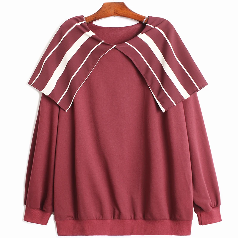 SuperAen Plus Size Pullover Casual Full Striped Sailor Collar Slim Top Autumn Sweatshirt Women
SuperAen Plus Size Pullover Casual Full Striped Sailor Collar Slim Top Autumn Sweatshirt Women