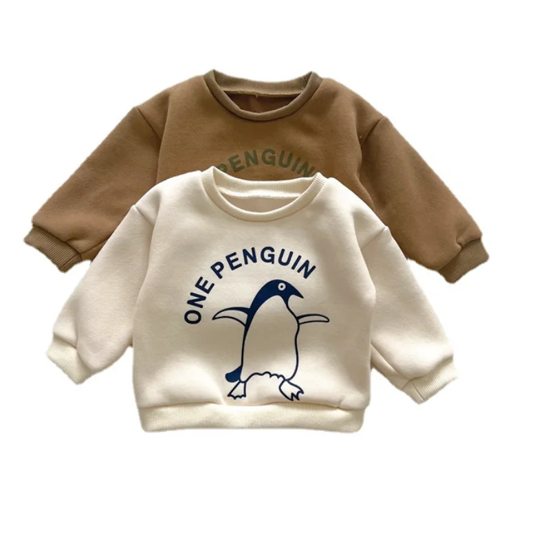 Winter Kids Sweatshirt Infant Boys Girls Cartoon Penguin Fleece Sweatshirt Children Cotton Pullover Tops Toddler Warm T-shirt
Winter Kids Sweatshirt Infant Boys Girls Cartoon Penguin Fleece Sweatshirt Children Cotton Pullover Tops Toddler Warm T-shirt