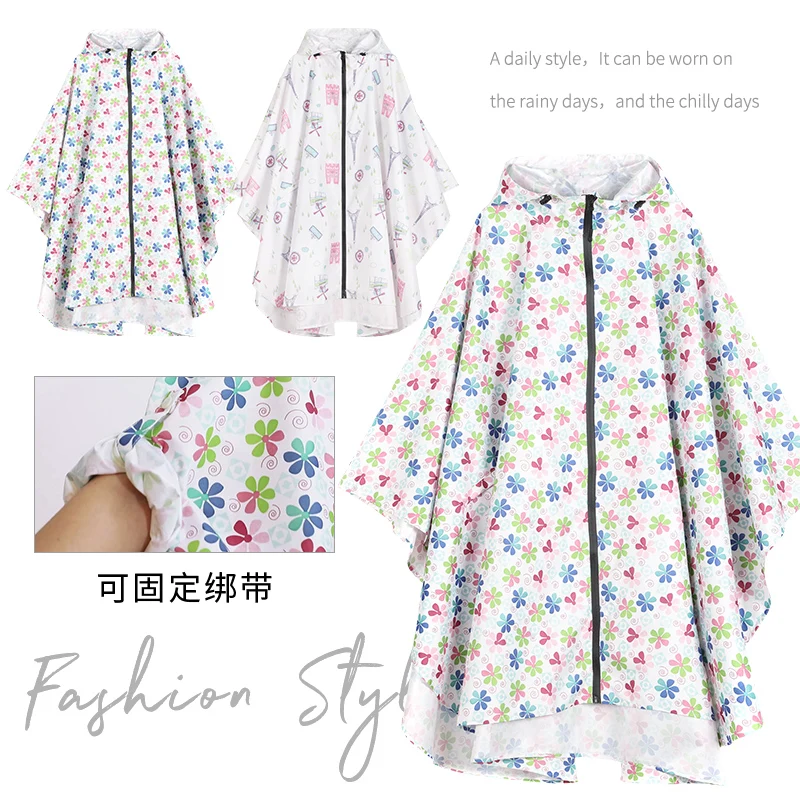 Fashion Cloak Raincoat Thickened Waterproof Coating Rain-proof Adult Single Female Hiking Raincoat Hooded Womens Raincoat 6Y112
Fashion Cloak Raincoat Thickened Waterproof Coating Rain-proof Adult Single Female Hiking Raincoat Hooded Womens Raincoat 6Y112