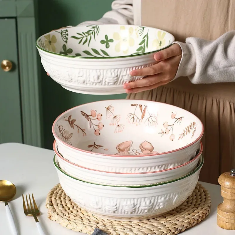 

Ceramic Soup Bowl посуда для сервировки Hand Painted 10 Inches тарелки для еды 그릇 Vaisselle Cuisine посуда для кухни фарфор