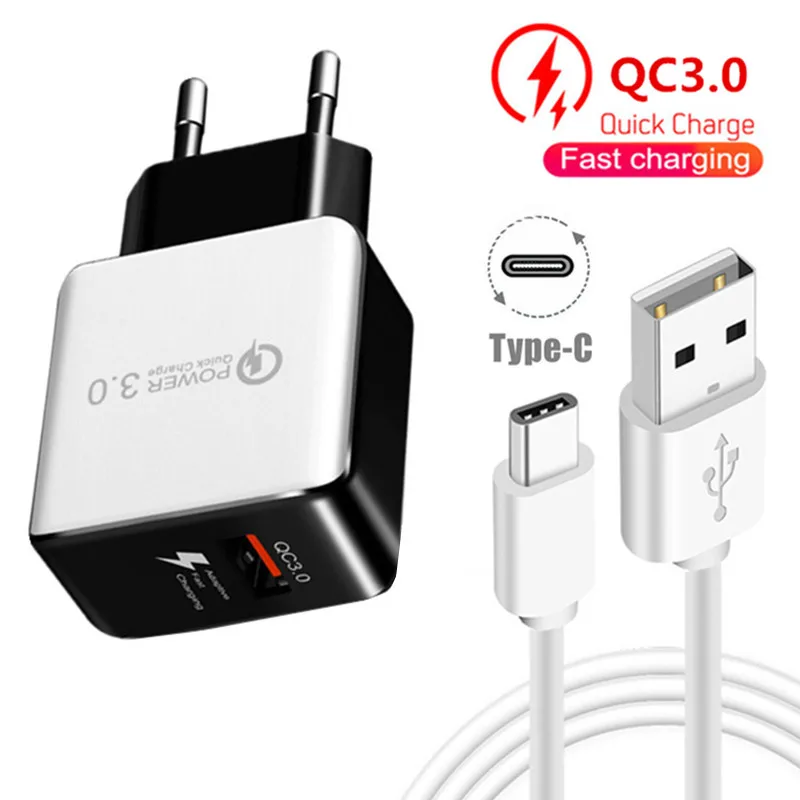 QC3.0 USB Adapter fast Charger For Samsung S9 A22 Huawei Xiaomi Redmi Note 10 NOKIA 5.3 Motorola G30 LG Honor Phone Type C Cable
QC3.0 USB Adapter fast Charger For Samsung S9 A22 Huawei Xiaomi Redmi Note 10 NOKIA 5.3 Motorola G30 LG Honor Phone Type C Cable