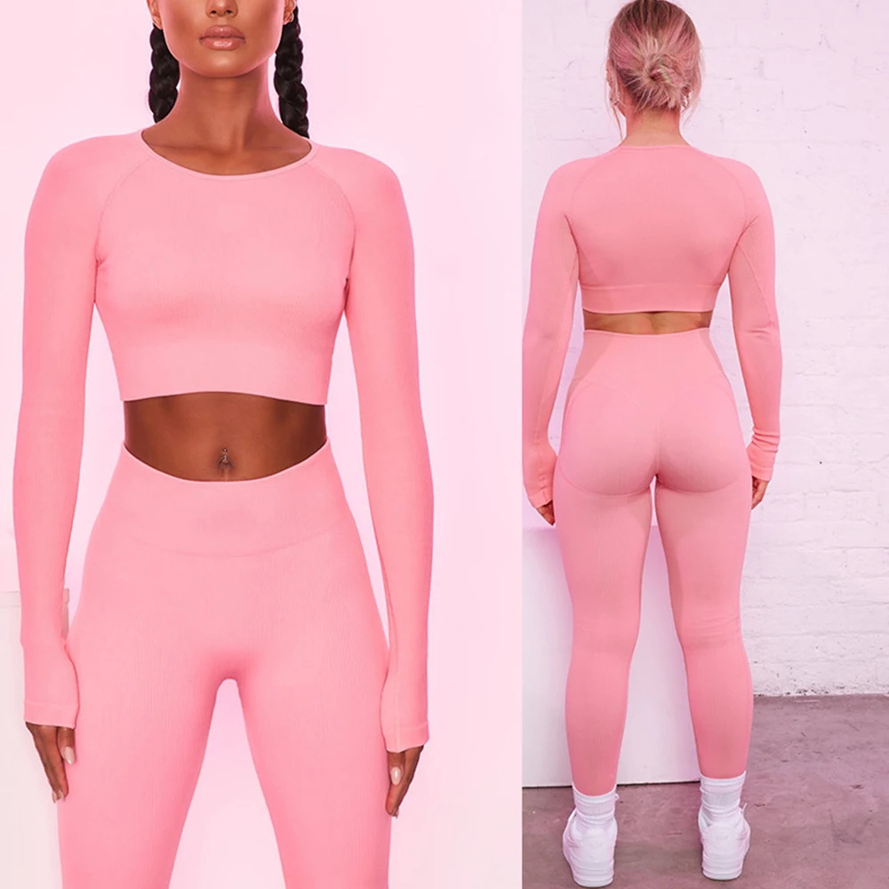 Seamless Women's Yoga Set Workout Sportswear Gym Clothing Fitness Long Sleeve Crop Top High Waist Legging Push Up Run sportswear
Seamless Women's Yoga Set Workout Sportswear Gym Clothing Fitness Long Sleeve Crop Top High Waist Legging Push Up Run sportswear