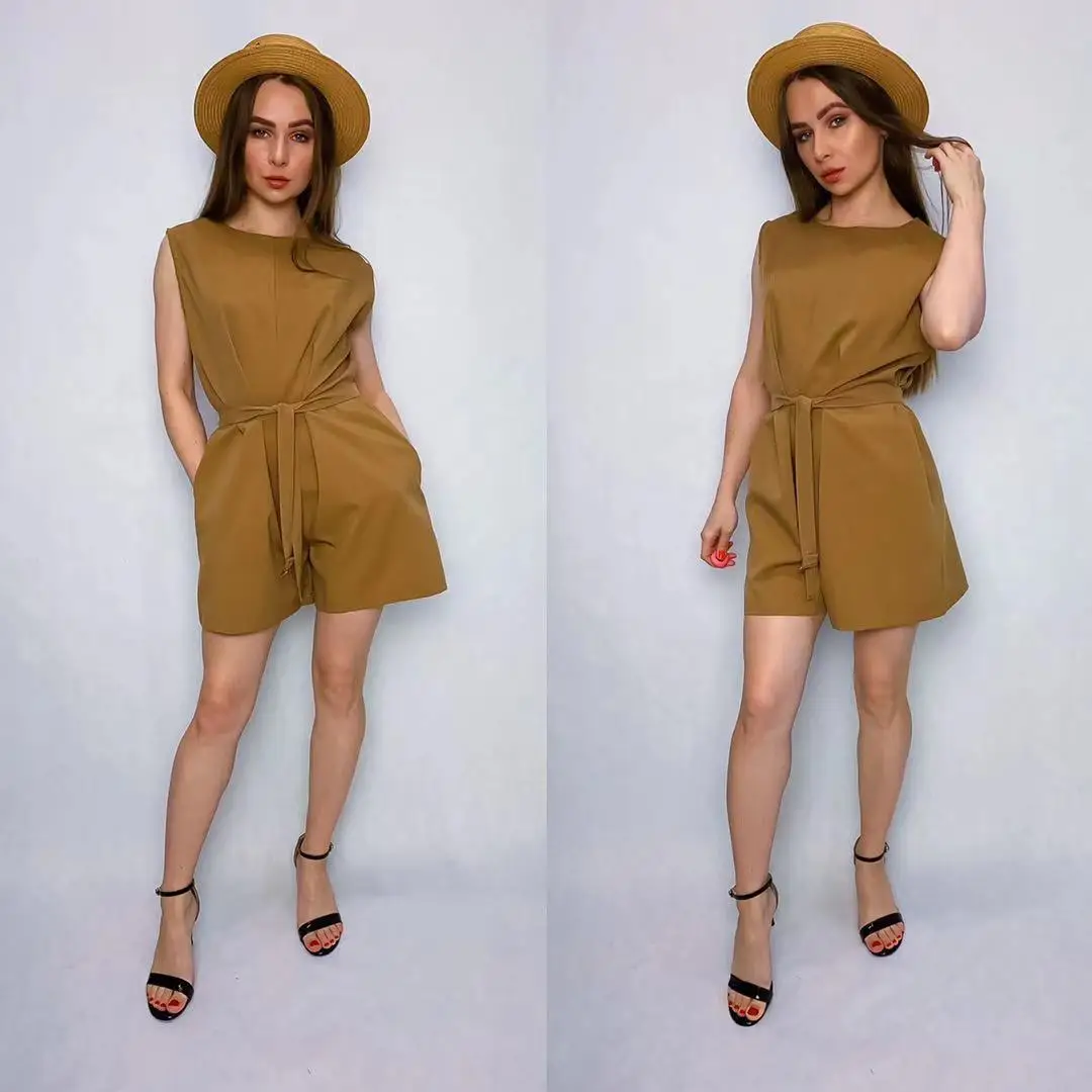 Sleeveless jumpsuit ladies 2021 summer new Korean style high waist loose casual jumpsuit wide leg shorts children
Sleeveless jumpsuit ladies 2021 summer new Korean style high waist loose casual jumpsuit wide leg shorts children
