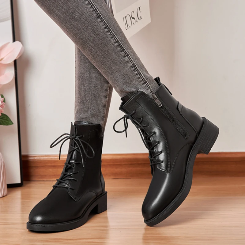 Rimocy New Black PU Leather Ladies Boots Zipper Square Heels Ankle Boots for Women Autumn Winter Platform Shoes Woman 2021 Brand
Rimocy New Black PU Leather Ladies Boots Zipper Square Heels Ankle Boots for Women Autumn Winter Platform Shoes Woman 2021 Brand