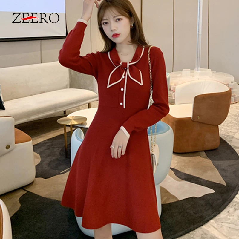 Autumn Winter Female Scarf Collar Pearl Buttons High Elasticity Warm Knitting Dress Women Vintage Slim Long Sleeve Base Dresses
Autumn Winter Female Scarf Collar Pearl Buttons High Elasticity Warm Knitting Dress Women Vintage Slim Long Sleeve Base Dresses