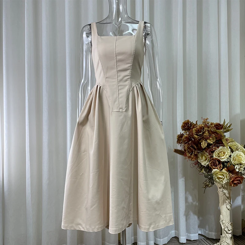 summer dress 2021 Korean Fashion Square Collar Sleeveless Pleated Midi Dress Office Lady Long Tank white dress
summer dress 2021 Korean Fashion Square Collar Sleeveless Pleated Midi Dress Office Lady Long Tank white dress