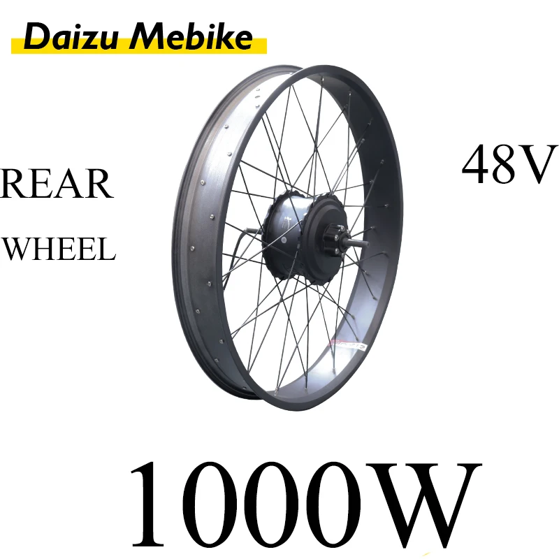 Rear Wheel Snow Ebike Conversion Kit 20 26inch Fat Bike Super Power 48v 1000W E bike Kit Motorcycle Electric Bike Motor Wheel
Rear Wheel Snow Ebike Conversion Kit 20 26inch Fat Bike Super Power 48v 1000W E bike Kit Motorcycle Electric Bike Motor Wheel