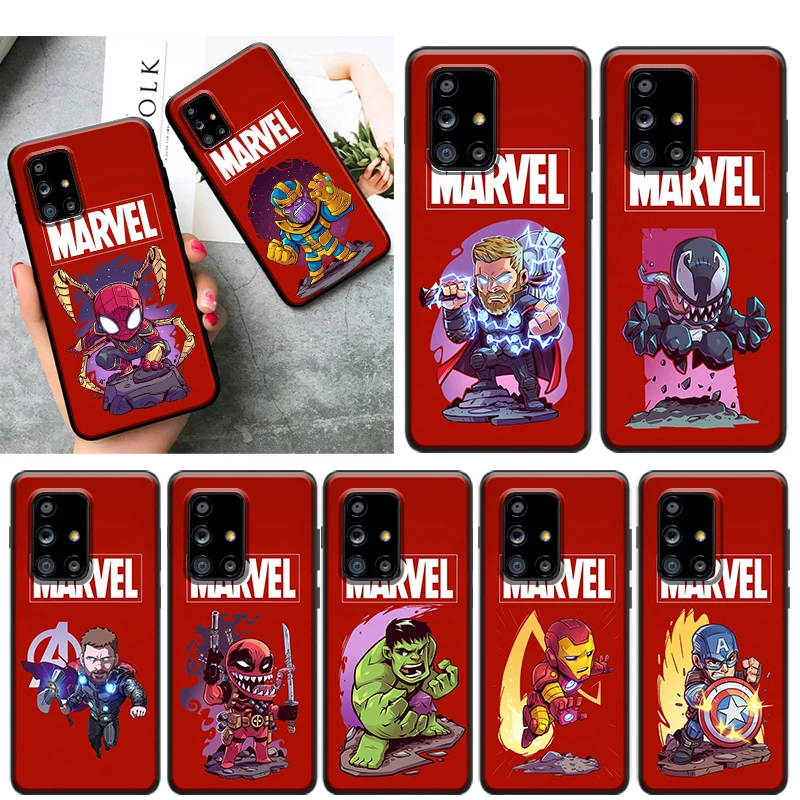 Marvel hero cute cartoon for Samsung Galaxy A52 A51 A72 A71 A32 5G A12 A21S A31 A41 A01 A02 Silicone Soft Black Phone Case
Marvel hero cute cartoon for Samsung Galaxy A52 A51 A72 A71 A32 5G A12 A21S A31 A41 A01 A02 Silicone Soft Black Phone Case