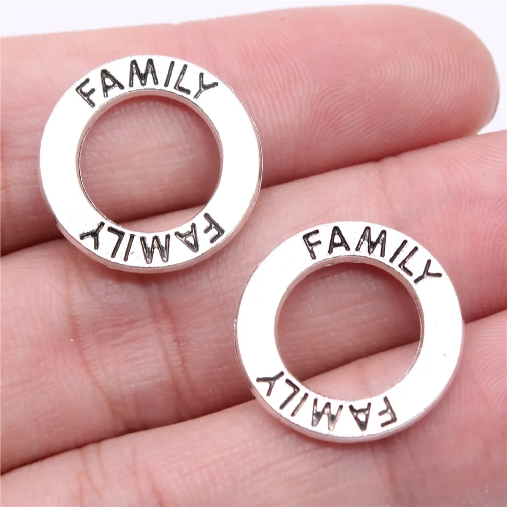 10pcs 19x19mm Antique Silver Color Family Circle Charms For Jewelry Making B16248
10pcs 19x19mm Antique Silver Color Family Circle Charms For Jewelry Making B16248