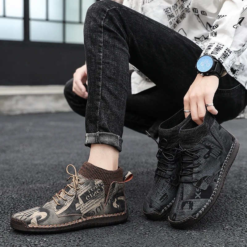Men ankle Boots Autumn Fashion Shoes Men Casual Boots Male Brand genuine Leather Lace-up Ankle Botas Hombre Comfy Work Men Boots
Men ankle Boots Autumn Fashion Shoes Men Casual Boots Male Brand genuine Leather Lace-up Ankle Botas Hombre Comfy Work Men Boots