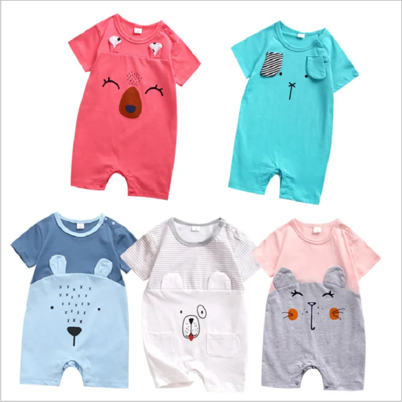 Summer clothes European and American children's clothing cartoon bear print one-piece romper cotton romper
Summer clothes European and American children's clothing cartoon bear print one-piece romper cotton romper