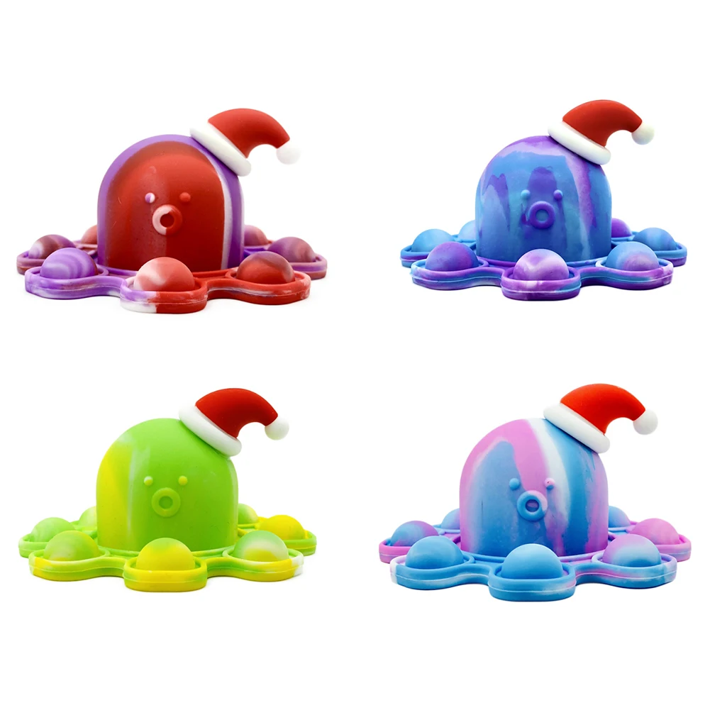 Christmas Hat Octopus Tie Dye Push Bubble Keychain Pendant Fidget Toys Stress Reliever for Adult Kid Autism Anti-stress Toy Gift
Christmas Hat Octopus Tie Dye Push Bubble Keychain Pendant Fidget Toys Stress Reliever for Adult Kid Autism Anti-stress Toy Gift