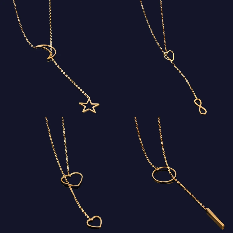 Women Stainless Steel Necklace Geometric Necklace for Women Necklace Moon Star Long Pendant Necklace Jewelry Necklace Wholesale
Women Stainless Steel Necklace Geometric Necklace for Women Necklace Moon Star Long Pendant Necklace Jewelry Necklace Wholesale
