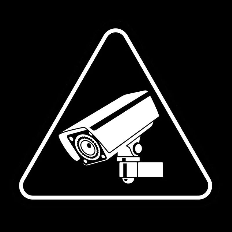 Прохладный CCTV Предупреждение знак Камера инструмент черный винил/серебристый