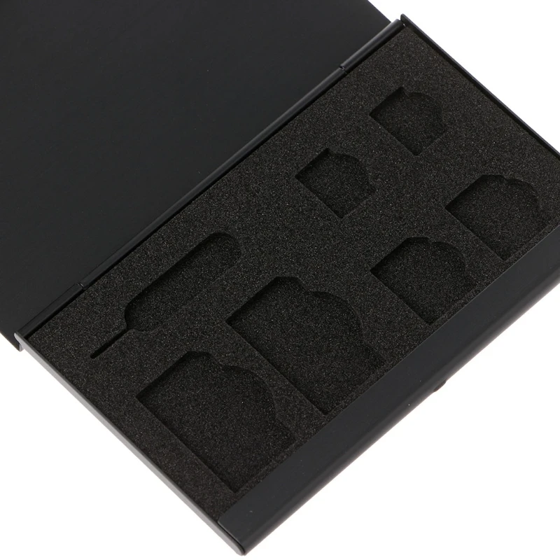 Monolayer Aluminum Alloy 1 Card Pin + 6 SIM Card Holder Protector Storage Box Case
Monolayer Aluminum Alloy 1 Card Pin + 6 SIM Card Holder Protector Storage Box Case
