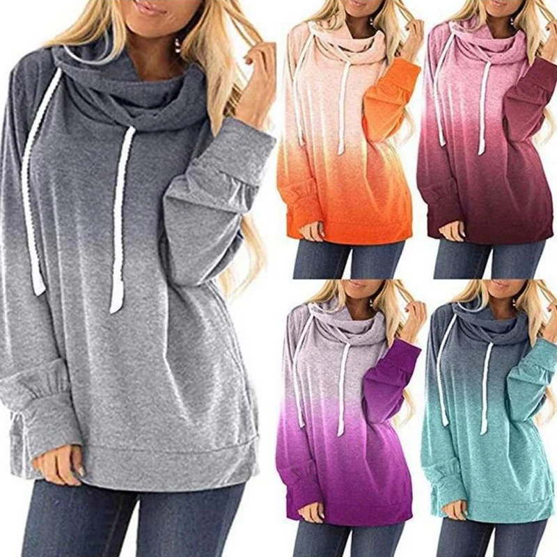 Gradient Color Women's Hoodie Fashion Casual Solid Outwear Autumn Winter Long Sleeve Hooded Sweatshirt 2019 New
Gradient Color Women's Hoodie Fashion Casual Solid Outwear Autumn Winter Long Sleeve Hooded Sweatshirt 2019 New