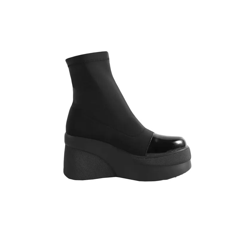 ASUMER 2020 genuine leather boots women shoes stretch ankle boots spring autumn thick sole platform boots fashion wedges shoes
ASUMER 2020 genuine leather boots women shoes stretch ankle boots spring autumn thick sole platform boots fashion wedges shoes