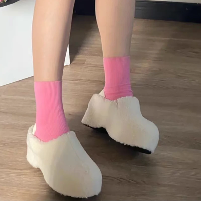 Women's Woolen Blends Round Toe Slippers Mules Slippers Shoes White Leopard Slip On C38
Women's Woolen Blends Round Toe Slippers Mules Slippers Shoes White Leopard Slip On C38